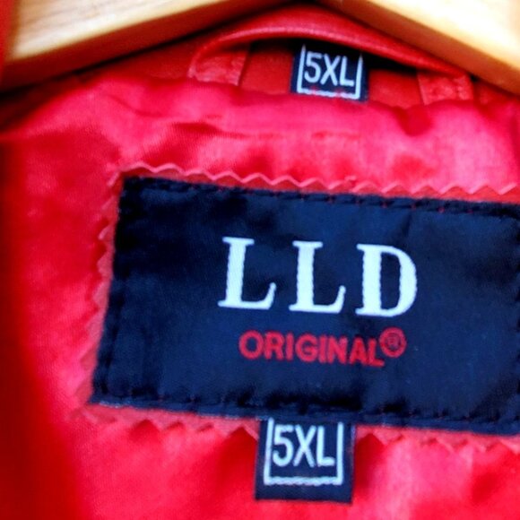 Red Leather Motorcycle Jacket Mens XL NWOT LLD Original Fonzy London Leathers - Picture 4 of 15